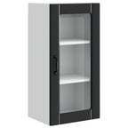 vidaXL Wandglas-Schränke PORTO 2 pcs Schwarz 40 x 31 x 80 cm