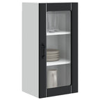 vidaXL Wandglas-Schränke PORTO 2 pcs Schwarz 40 x 31 x 80 cm