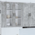 vidaXL Wandglas-Schrank PORTO Beton Grau 40 x 31 x 100 cm