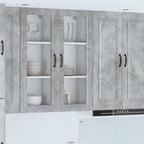 vidaXL Wandglas-Schrank PORTO Beton Grau 40 x 31 x 100 cm