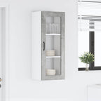 vidaXL Wandglas-Schrank PORTO Beton Grau 40 x 31 x 100 cm