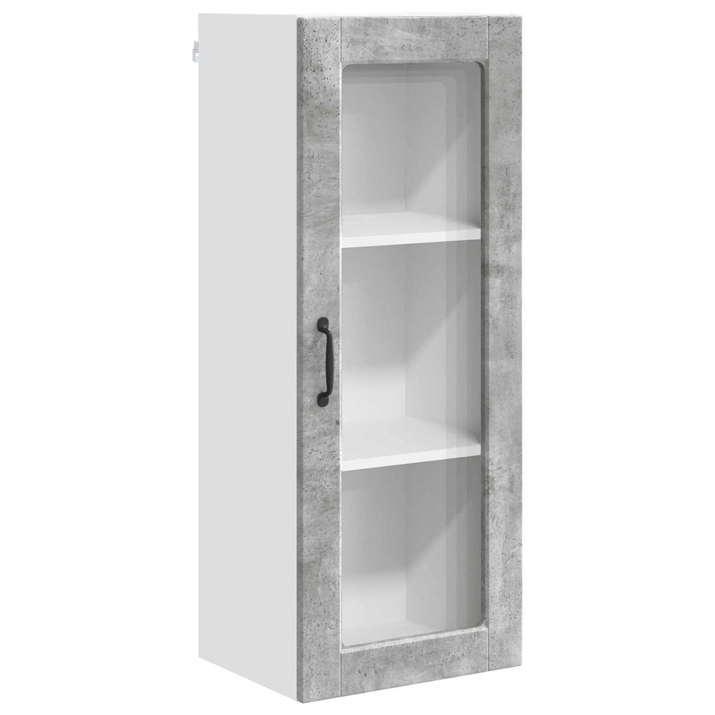 vidaXL Wandglas-Schrank PORTO Beton Grau 40 x 31 x 100 cm