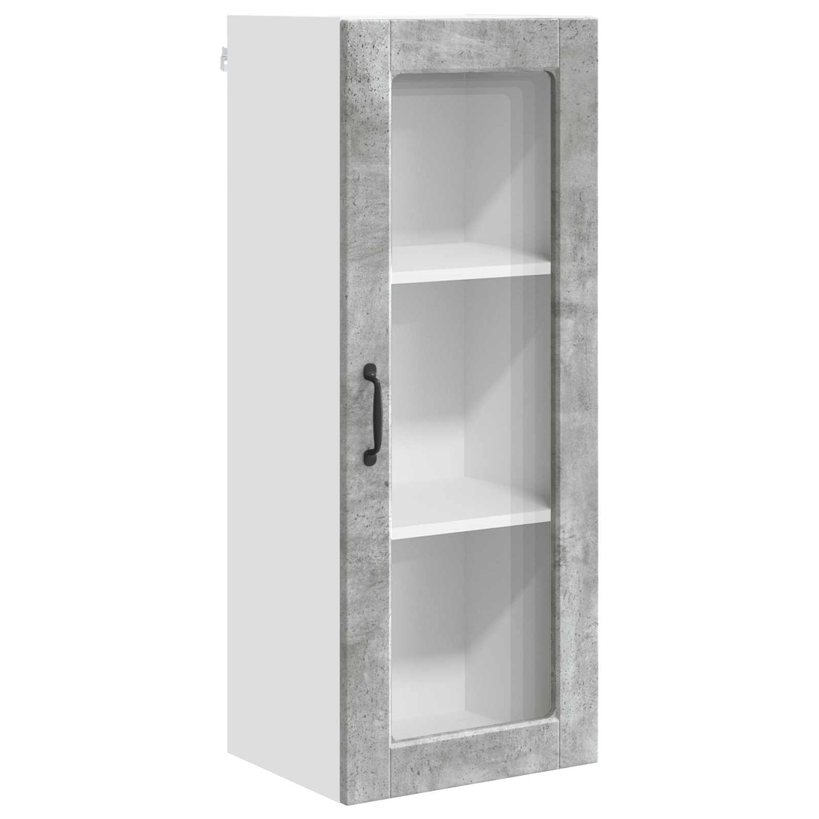 vidaXL Wandglas-Schrank PORTO Beton Grau 40 x 31 x 100 cm