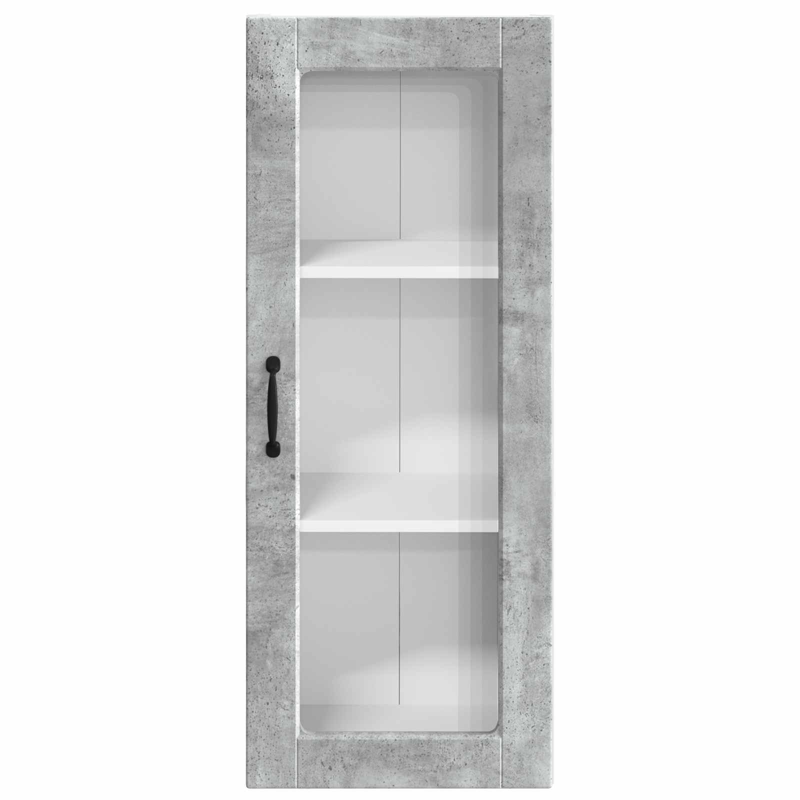 vidaXL Wandglas-Schrank PORTO Beton Grau 40 x 31 x 100 cm