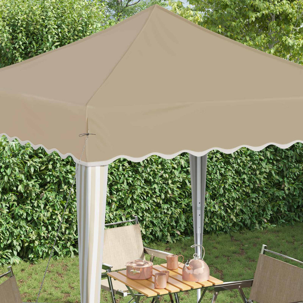 vidaXL Pop-up Partyzelt 195 x 195 x 245 cm Creme Oxford-Stoff
