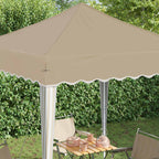 vidaXL Pop-up Partyzelt 195 x 195 x 245 cm Creme Oxford-Stoff