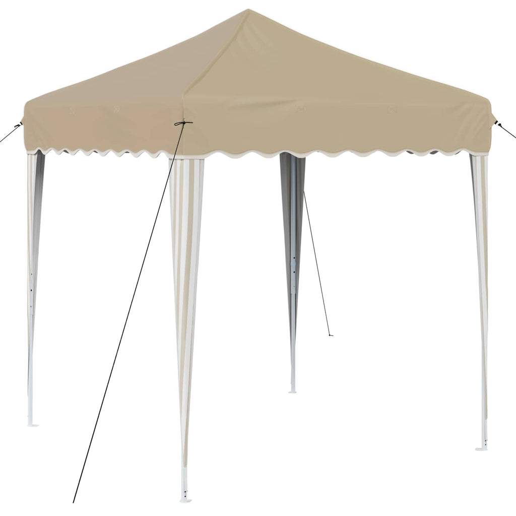 vidaXL Pop-up Partyzelt 195 x 195 x 245 cm Creme Oxford-Stoff