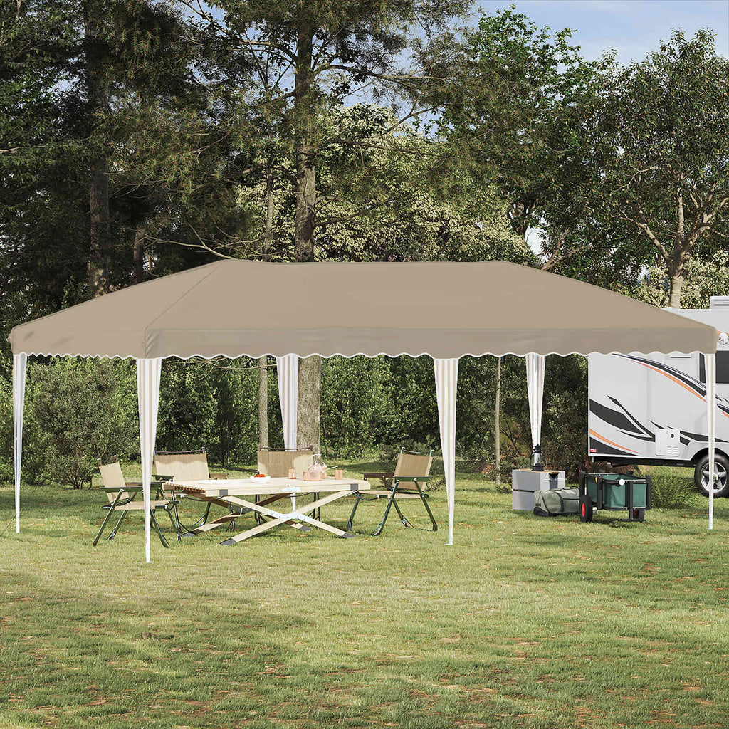 vidaXL Pop-up Partyzelt 575 x 290 x 245 cm Creme