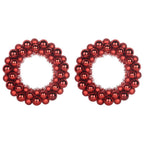 vidaXL Weihnachtsballkränze 2 pcs Rot 33 x 33 x 7 cm Polystyrol