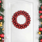 vidaXL Weihnachtsballkränze 2 pcs Rot 33 x 33 x 7 cm Polystyrol