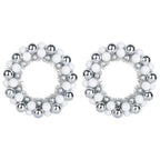 vidaXL Weihnachtsballkränze 2 pcs Weiß und Silber 33 x 33 x 7 cm
