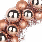 vidaXL Weihnachtsballkränze 2 pcs Roségold 33 x 33 x 7 cm Polystyrol