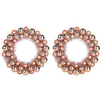 vidaXL Weihnachtsballkränze 2 pcs Roségold 33 x 33 x 7 cm Polystyrol