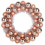 vidaXL Weihnachtsballkränze 2 pcs Roségold 33 x 33 x 7 cm Polystyrol