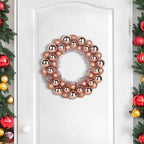 vidaXL Weihnachtsballkränze 2 pcs Roségold 33 x 33 x 7 cm Polystyrol