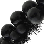vidaXL Weihnachtskugelgirlande Schwarz 186 cm Polystyrol