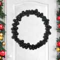 vidaXL Weihnachtskugelgirlande Schwarz 186 cm Polystyrol