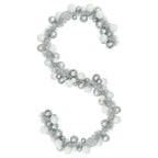 vidaXL Weihnachtskugelgirlande Weiß und Silber 186 cm Polystyrol