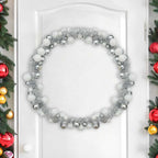 vidaXL Weihnachtskugelgirlande Weiß und Silber 186 cm Polystyrol