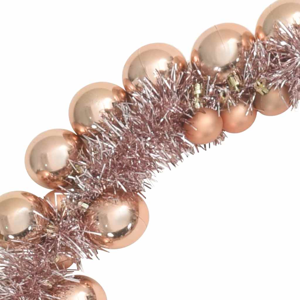 vidaXL Weihnachtskugelgirlande Roségold 186 cm Polystyrol