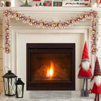 vidaXL Weihnachtskugelgirlande Roségold 186 cm Polystyrol