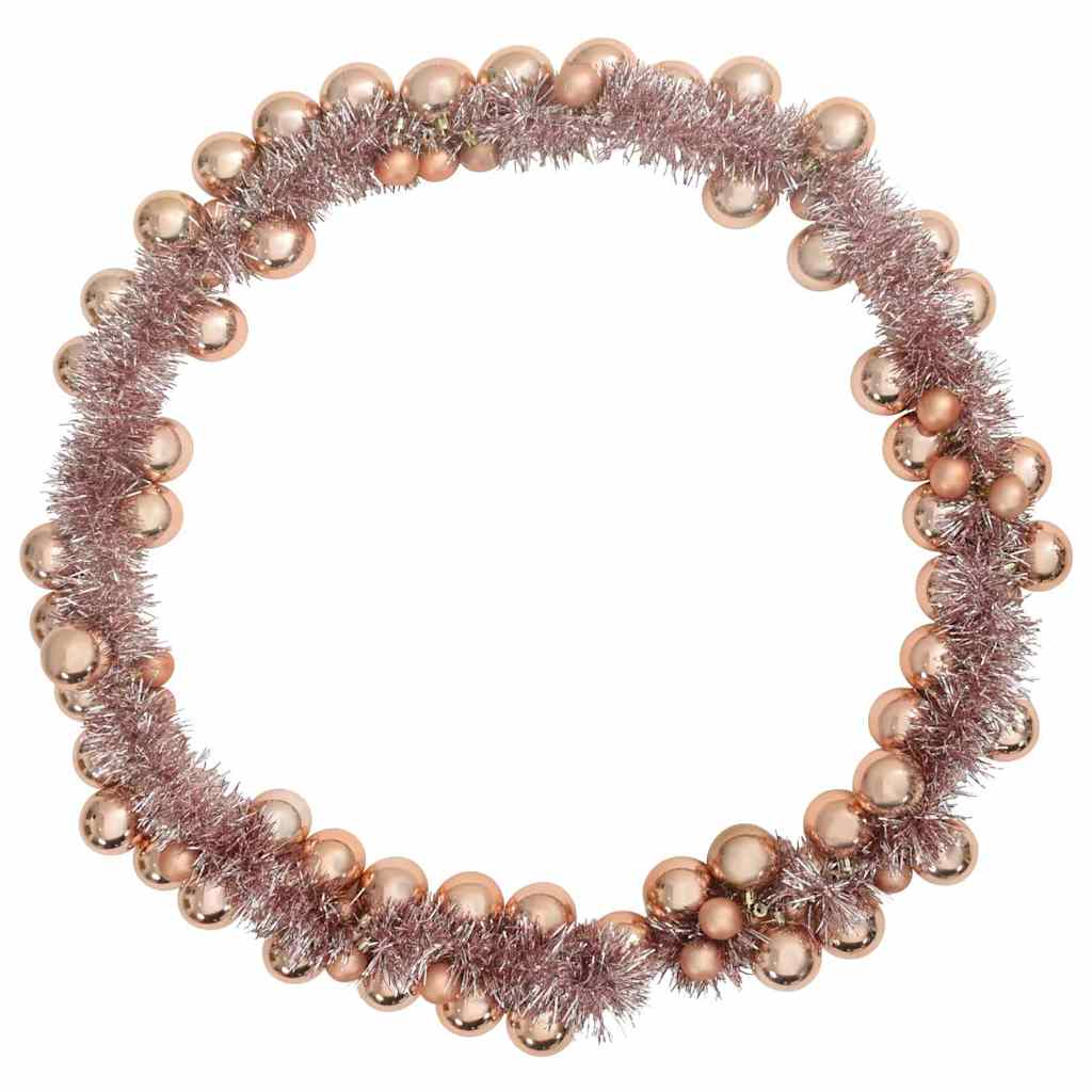 vidaXL Weihnachtskugelgirlande Roségold 186 cm Polystyrol