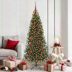 vidaXL Weihnachtskugel-Set mit 300 LEDs 120 pcs Rot Kunststoff
