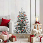 vidaXL Weihnachtskugel-Set 40 pcs Gold und Rot Kunststoff