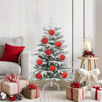 vidaXL Weihnachtsbaumkugel Set XL 15 pcs Rot Kunststoff