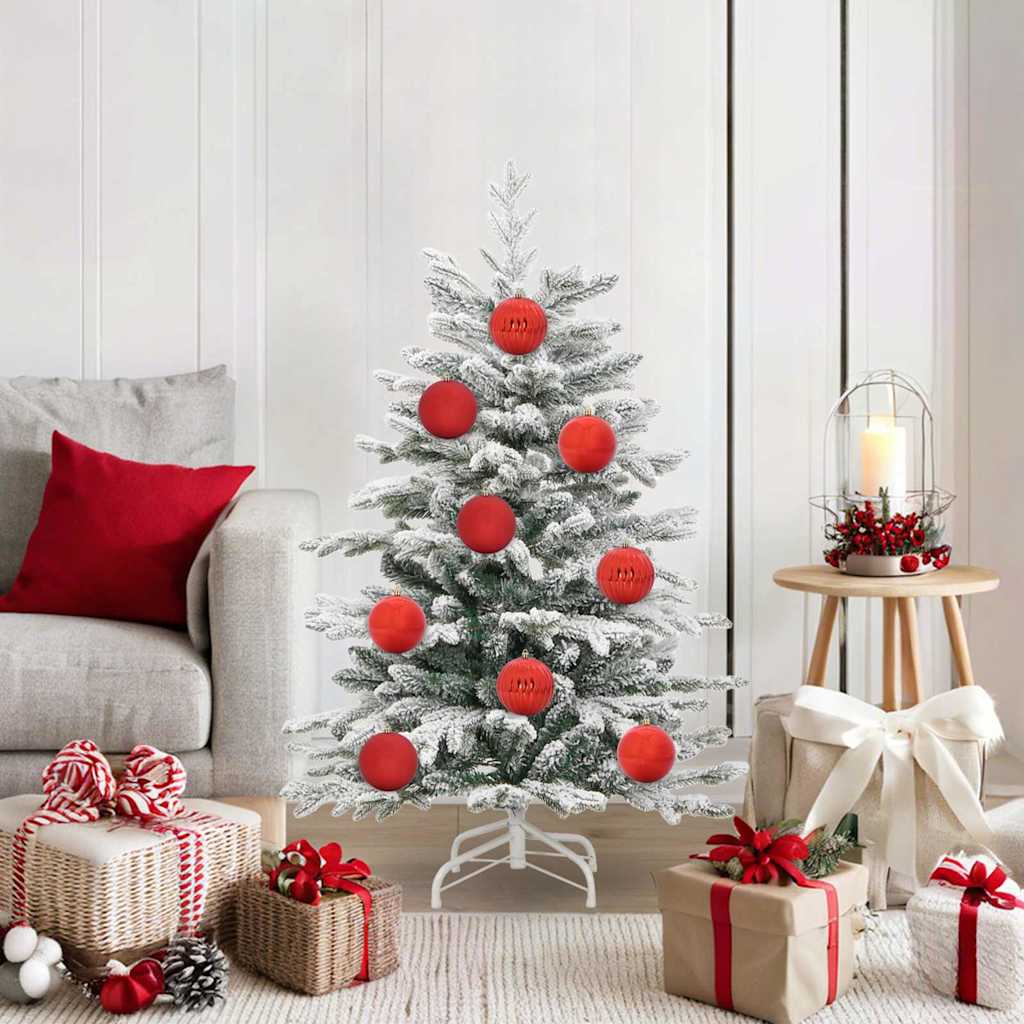 vidaXL Weihnachtsbaumkugel Set XL 15 pcs Rot Kunststoff