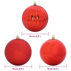 vidaXL Weihnachtsbaumkugel Set XL 15 pcs Rot Kunststoff