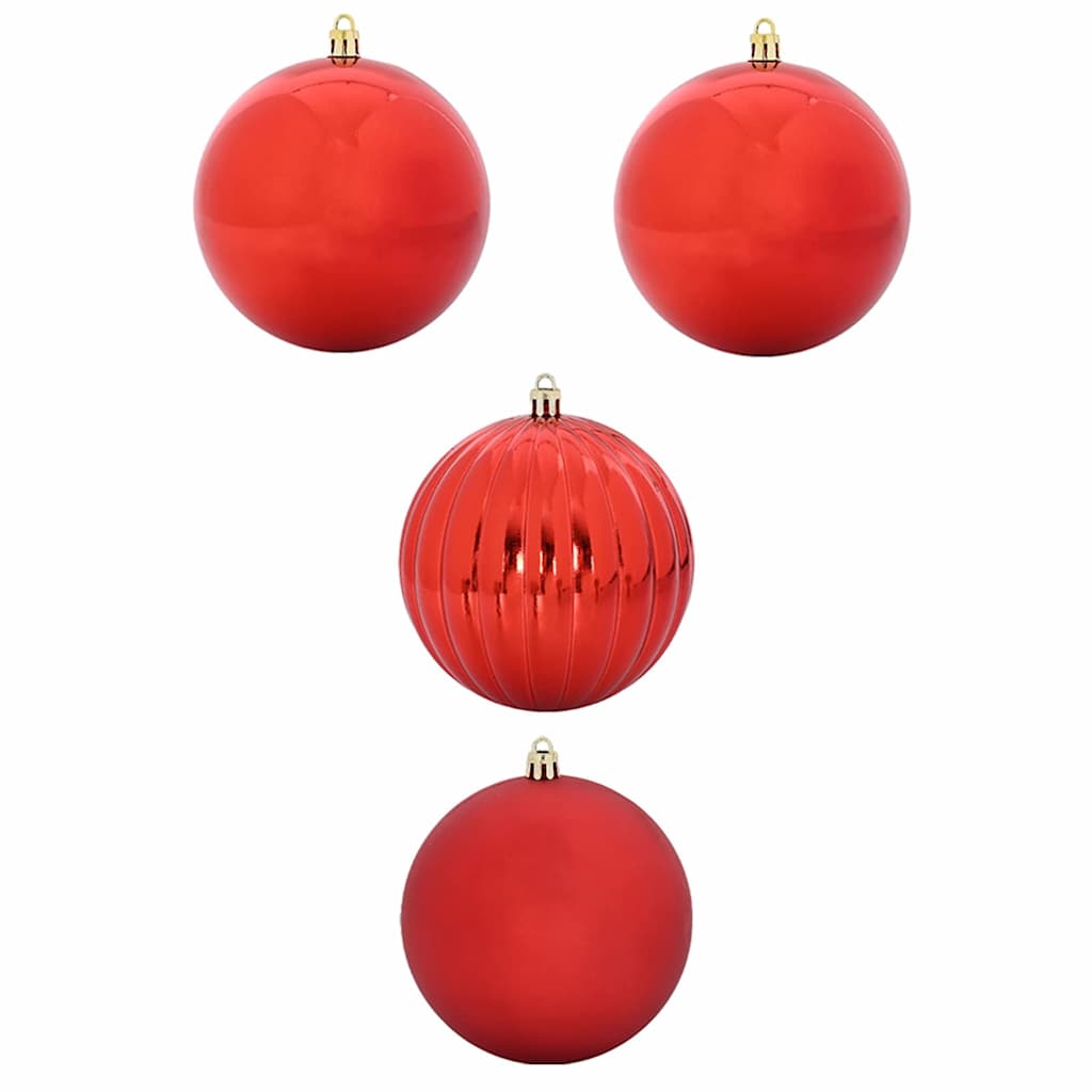 vidaXL Weihnachtsbaumkugel-Set XXL 4 pcs Rot Kunststoff
