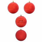 vidaXL Weihnachtsbaumkugel-Set XXL 4 pcs Rot Kunststoff