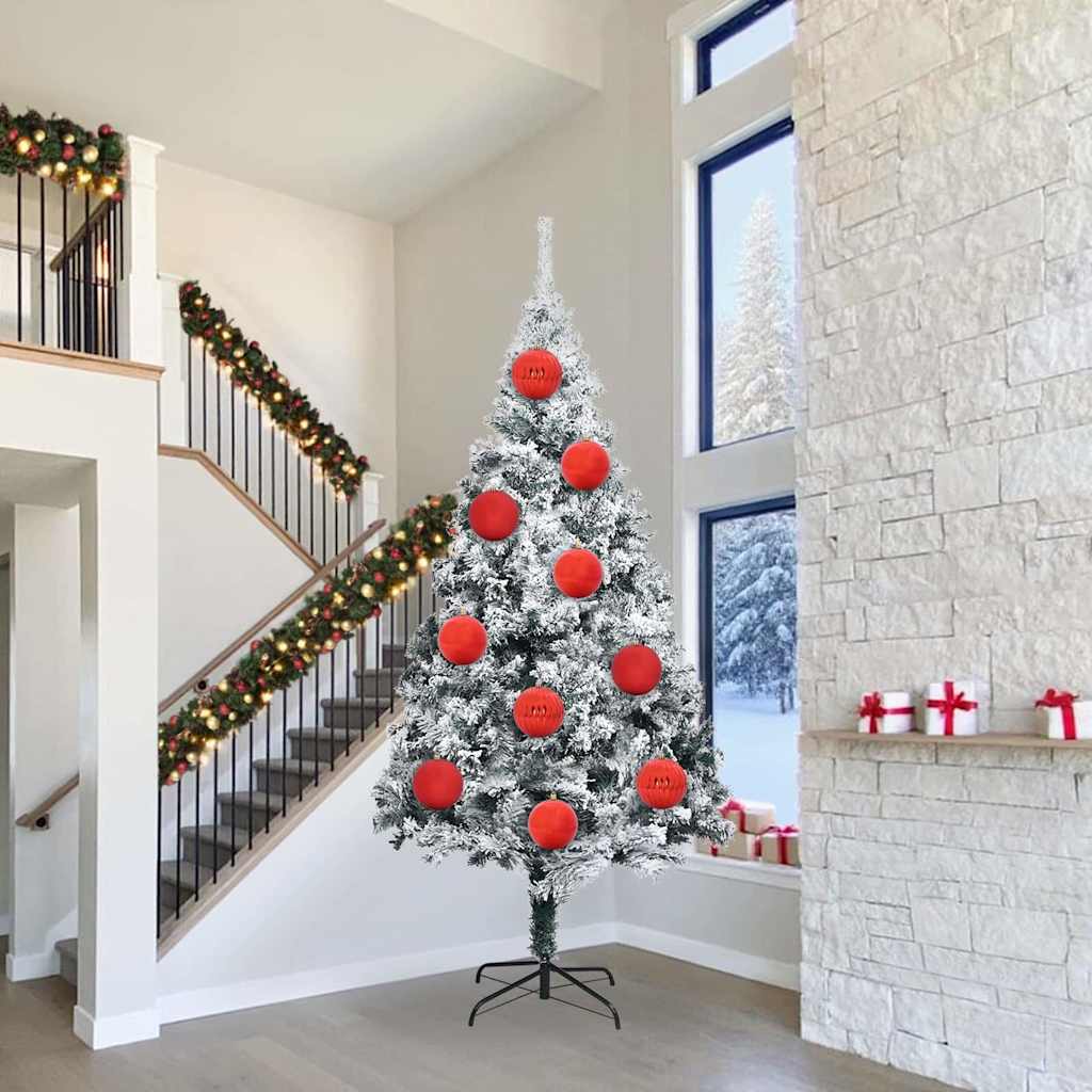 vidaXL Weihnachtsbaumkugel Set XXL 3 pcs Rot Kunststoff
