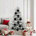 vidaXL Weihnachtsbaum Ornament Set XL 9 pcs Schwarz Kunststoff