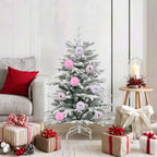 vidaXL Weihnachtskugel Set XL 15 pcs Rosa Kunststoff