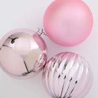 vidaXL Weihnachtskugelset XL 9 pcs Rosa Kunststoff