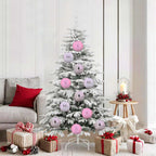 vidaXL Weihnachtskugelset XL 9 pcs Rosa Kunststoff