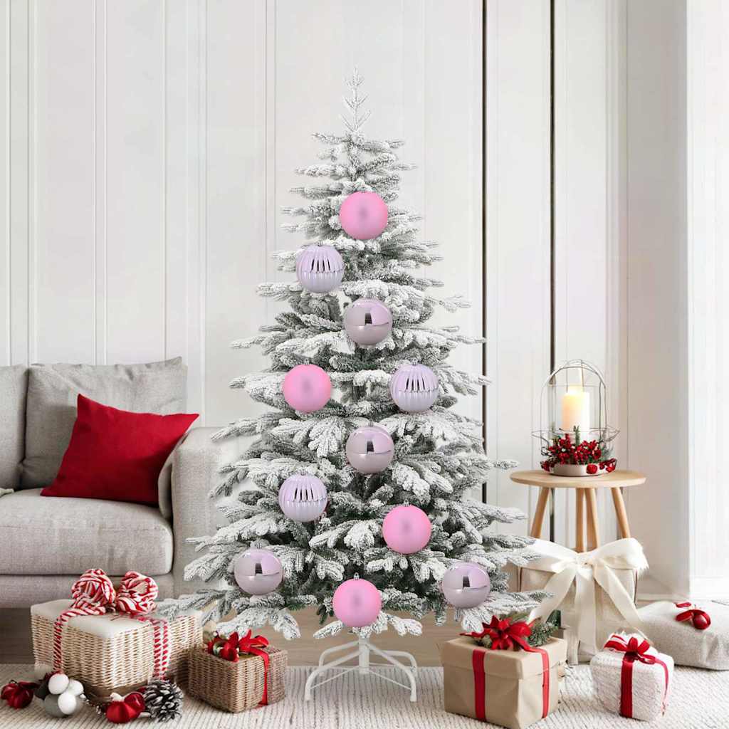 vidaXL Weihnachtskugelset XL 9 pcs Rosa Kunststoff