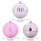 vidaXL Weihnachtskugelset XL 9 pcs Rosa Kunststoff