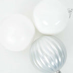 vidaXL Weihnachtsbaumkugelset XXL 4 pcs Weiß Kunststoff
