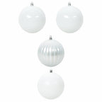 vidaXL Weihnachtsbaumkugelset XXL 4 pcs Weiß Kunststoff