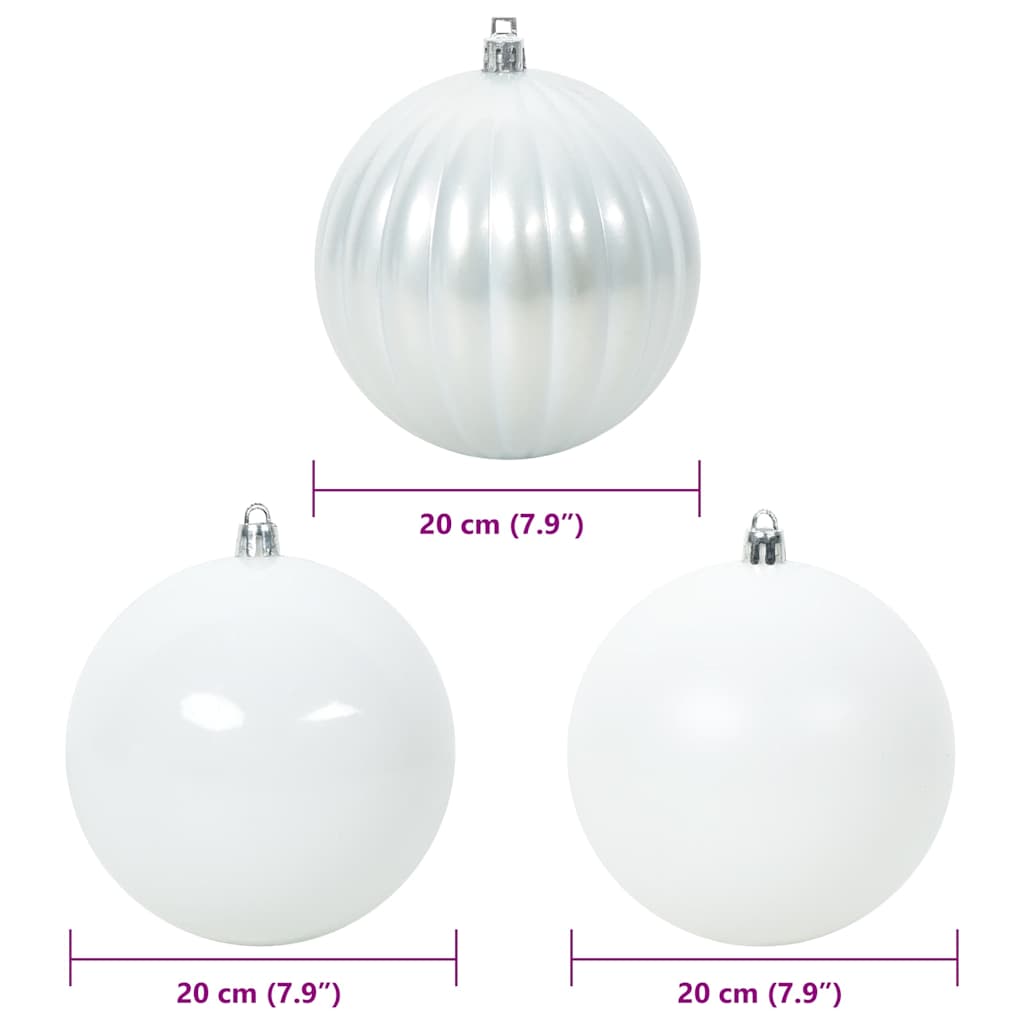 vidaXL Weihnachtsbaumkugelset XXL 4 pcs Weiß Kunststoff
