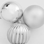 vidaXL Weihnachtskugeln Set XL 9 pcs Silber Kunststoff