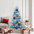 vidaXL Weihnachtskugel Set XL 9 pcs Blau Kunststoff