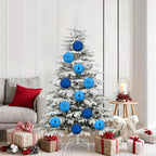 vidaXL Weihnachtskugel Set XL 9 pcs Blau Kunststoff