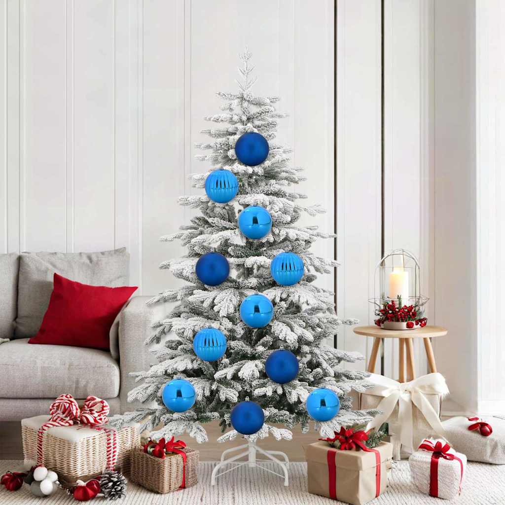 vidaXL Weihnachtskugel Set XL 9 pcs Blau Kunststoff