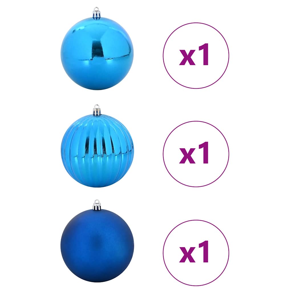 vidaXL Weihnachtskugeln Set XXL 3 pcs Blau Kunststoff