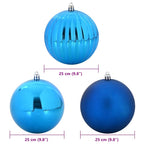 vidaXL Weihnachtskugeln Set XXL 3 pcs Blau Kunststoff