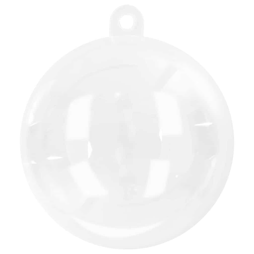 vidaXL Weihnachtskugel-Set 100 pcs Transparent Ø 8 cm Kunststoff